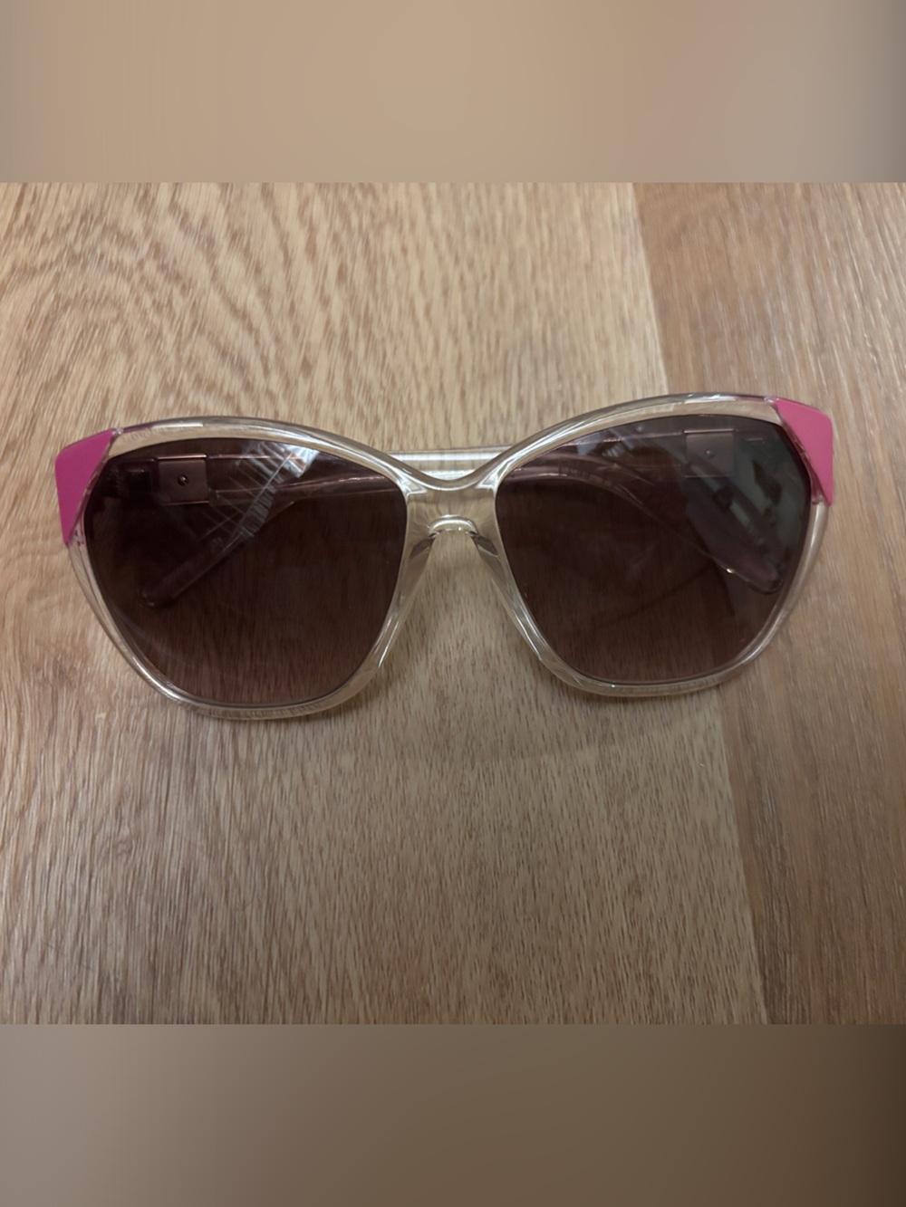 Chloe Fuchsia Pink and Crystal Frame Women's Sunglasses
